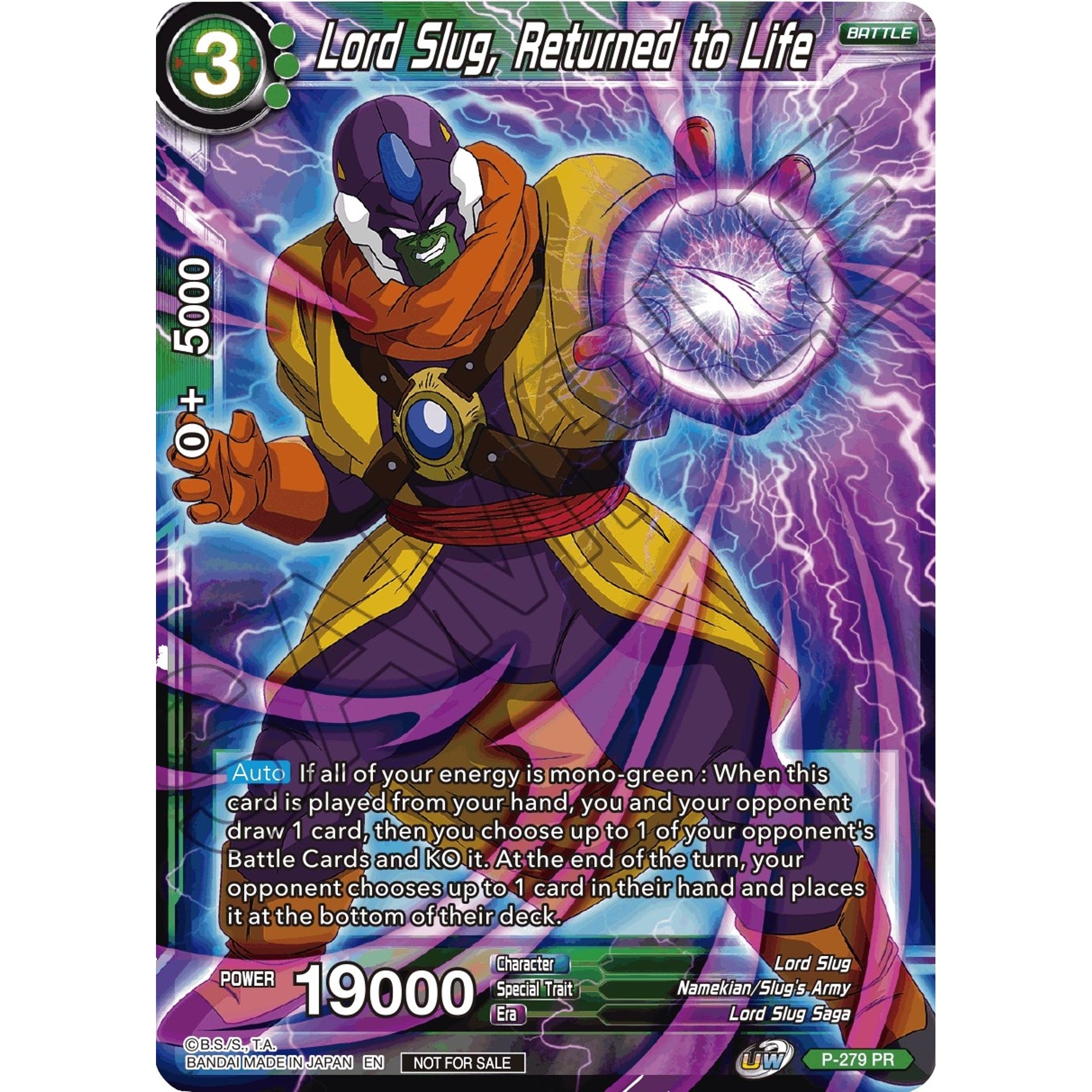 Image for Lord Slug, Returned to Life (Unison Warrior Series Tournament Pack Vol.3) (P-279) (TPR) - Dragon Ball Super: Masters