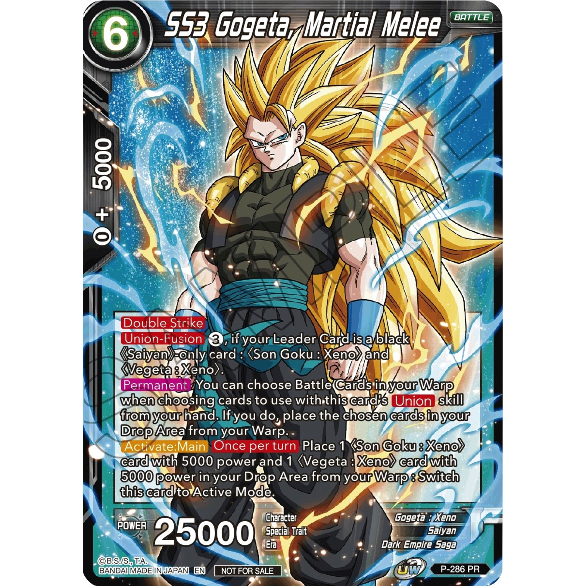 Image for SS3 Gogeta, Martial Melee (Unison Warrior Series Tournament Pack Vol.3) (P-286) (TPR) - Dragon Ball Super: Masters