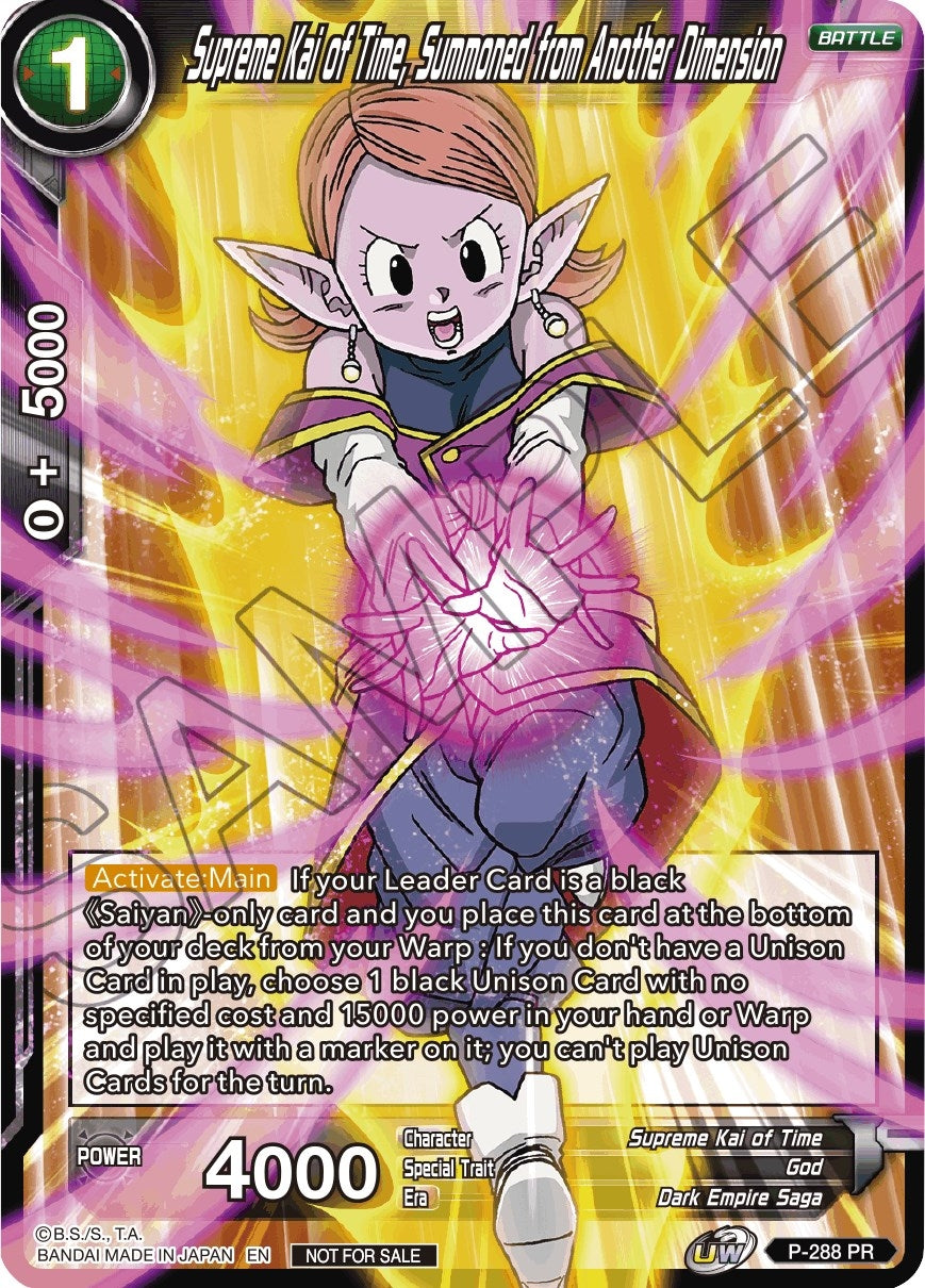 Image for Supreme Kai of Time, Summoned from Another Dimension (Unison Warrior Series Tournament Pack Vol.3) (P-288) (TPR) - Dragon Ball Super: Masters