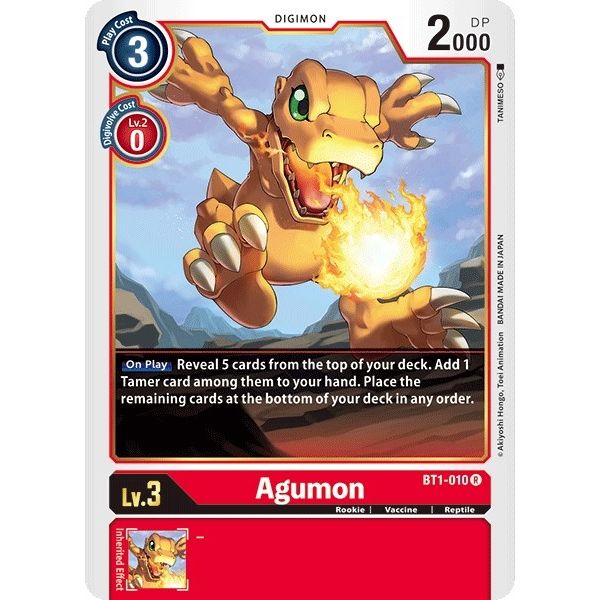 Image for Agumon - BT1-010 (BT1-010 R) (BT01-03A) - Digimon Card Game