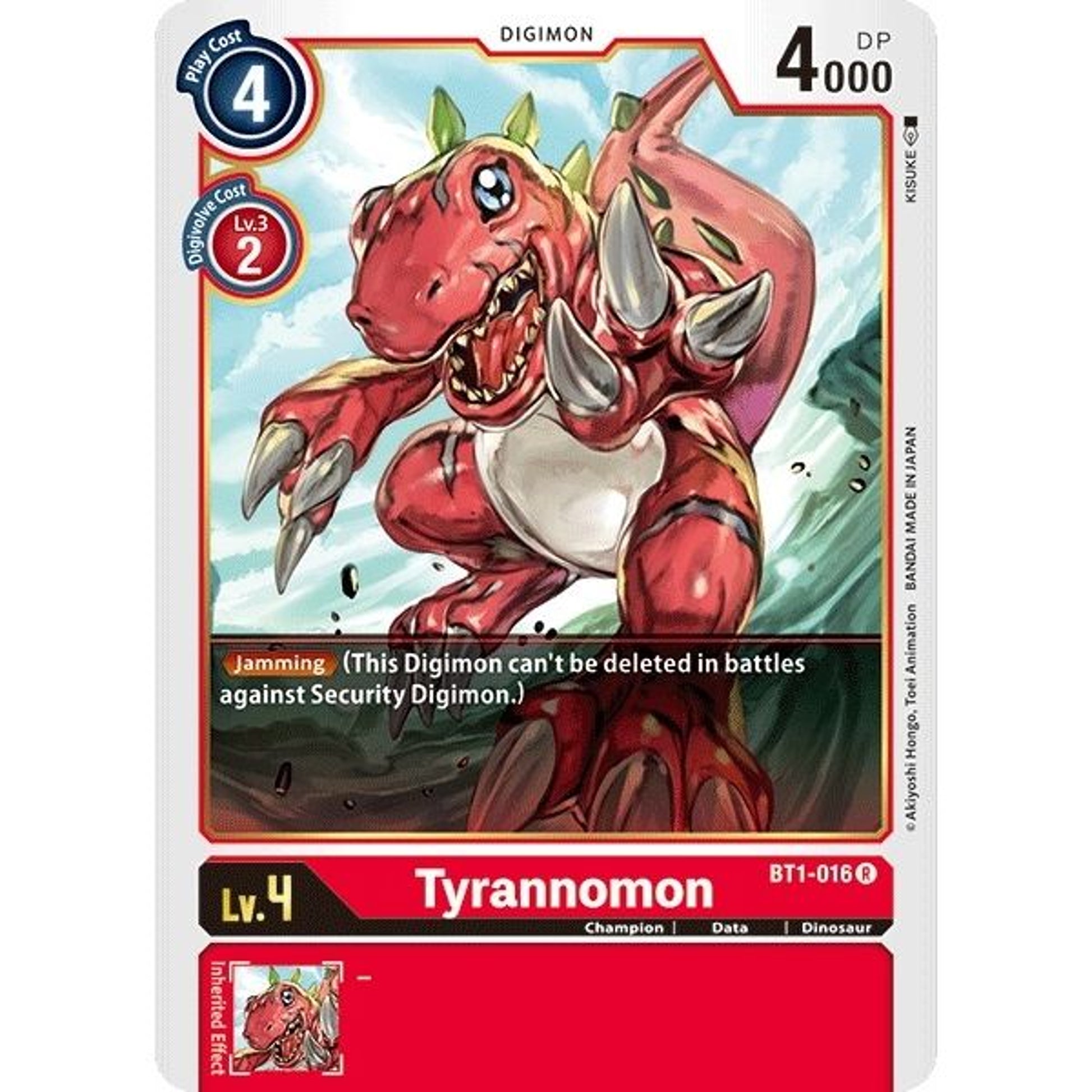 Image for Tyrannomon (BT1-016 R) (BT01-03A) - Digimon Card Game