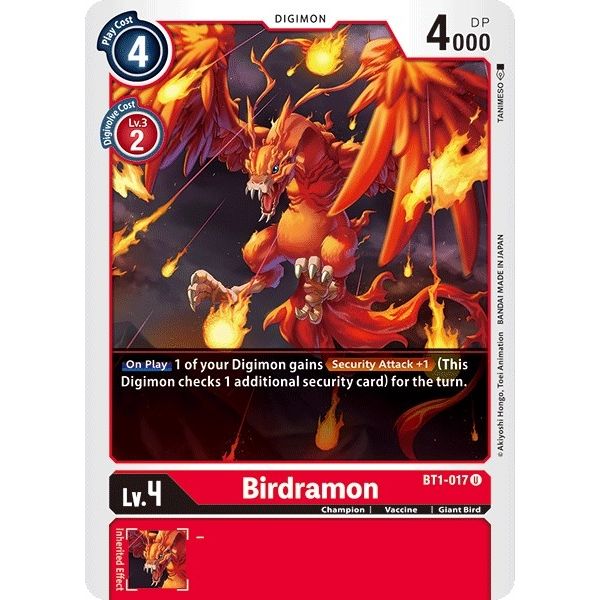 Image for Birdramon - BT1-017 (BT1-017 U) (BT01-03A) - Digimon Card Game