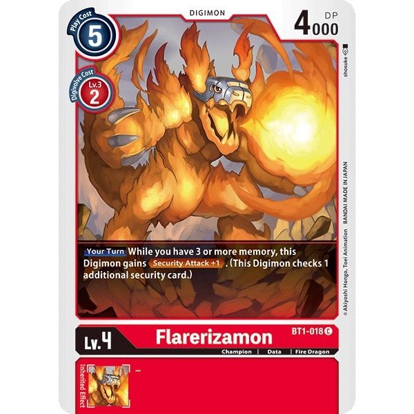 Image for Flarerizamon (BT1-018 C) (BT01-03A) - Digimon Card Game