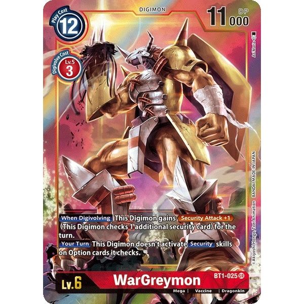 Image for WarGreymon (Alternate Art) (BT1-025 SR) (BT01-03A) - Digimon Card Game