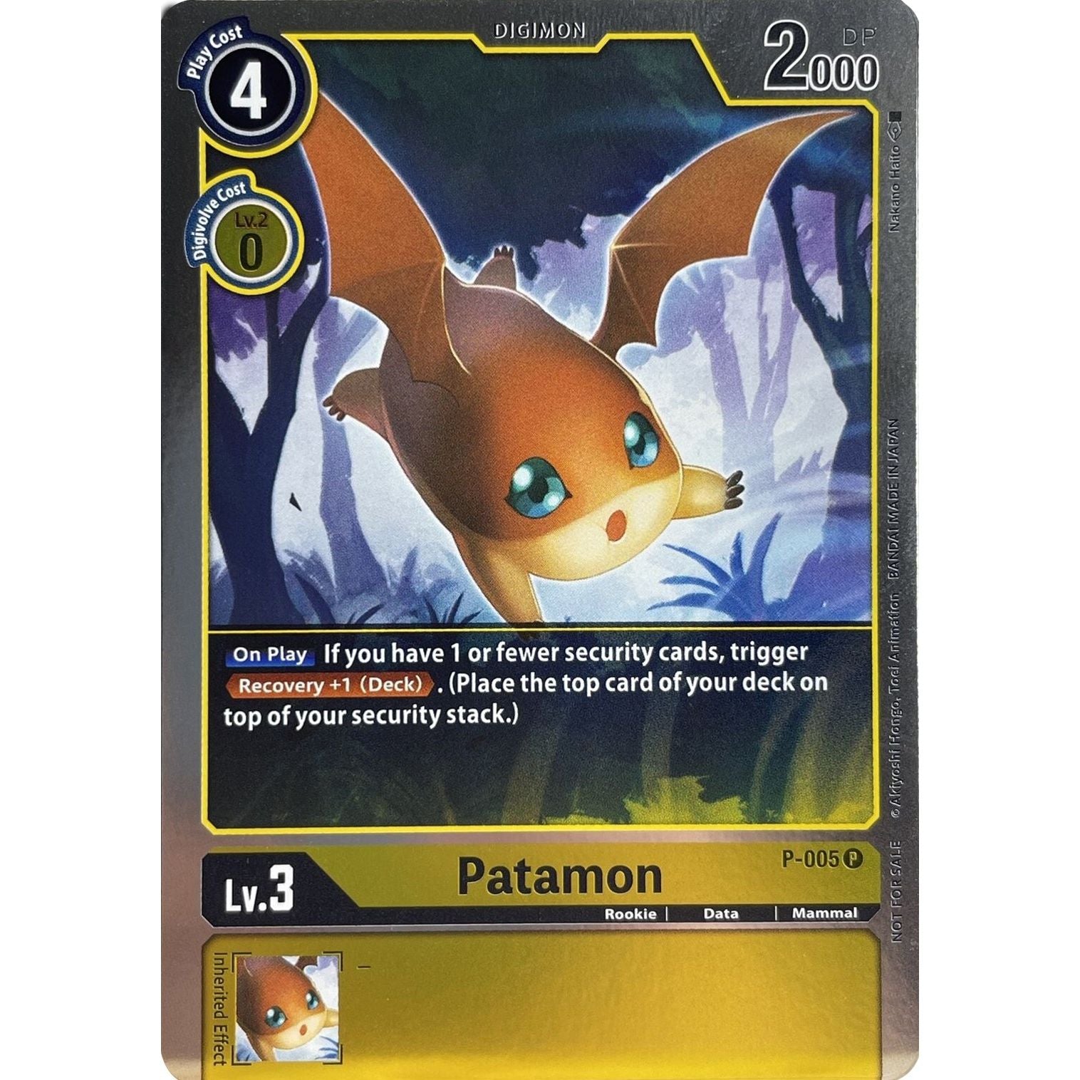 Image for Patamon - P-005 (P-005 P) (D-PR) - Digimon Card Game
