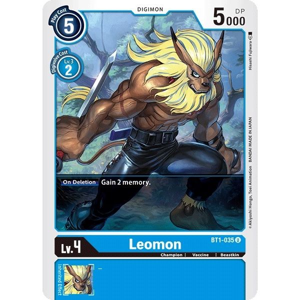 Image for Leomon (BT1-035 U) (BT01-03A) - Digimon Card Game
