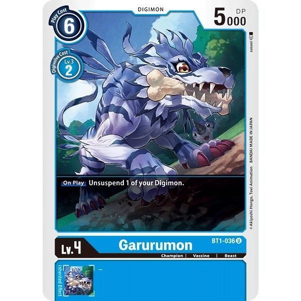 Image for Garurumon - BT1-036 (BT1-036 U) (BT01-03A) - Digimon Card Game
