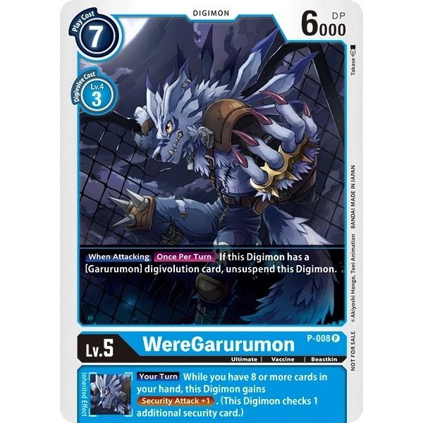 Image for WereGarurumon - P-008 (P-008 P) (D-PR) - Digimon Card Game