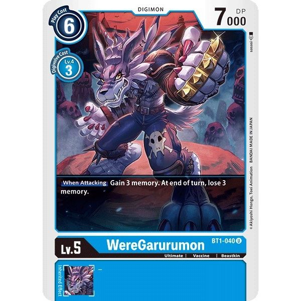 Image for WereGarurumon - BT1-040 (BT1-040 U) (BT01-03A) - Digimon Card Game