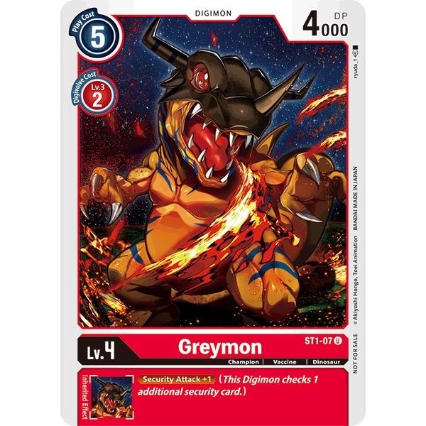 Image for Greymon - ST1-07 (Tamer Party Promo) (ST1-07 U) (ST-1) - Digimon Card Game