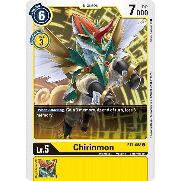 Image for Chirinmon (BT1-058 U) (BT01-03A) - Digimon Card Game