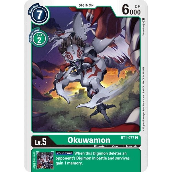 Image for Okuwamon (BT1-077 C) (BT01-03A) - Digimon Card Game