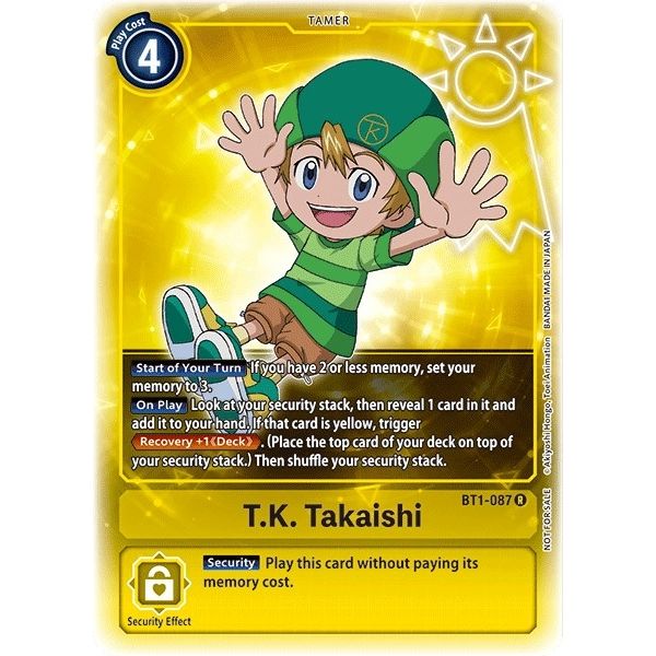 Image for T.K. Takaishi (Box Topper) (BT1-087 R) (BT01-03A) - Digimon Card Game