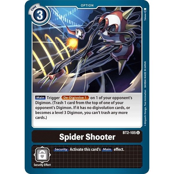Image for Spider Shooter (BT2-105 U) (BT01-03A) - Digimon Card Game
