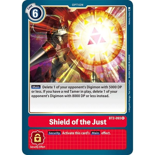 Image for Shield of the Just (BT2-093 R) (BT01-03A) - Digimon Card Game