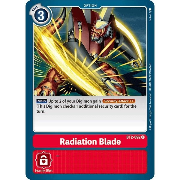 Image for Radiation Blade (BT2-092 U) (BT01-03A) - Digimon Card Game