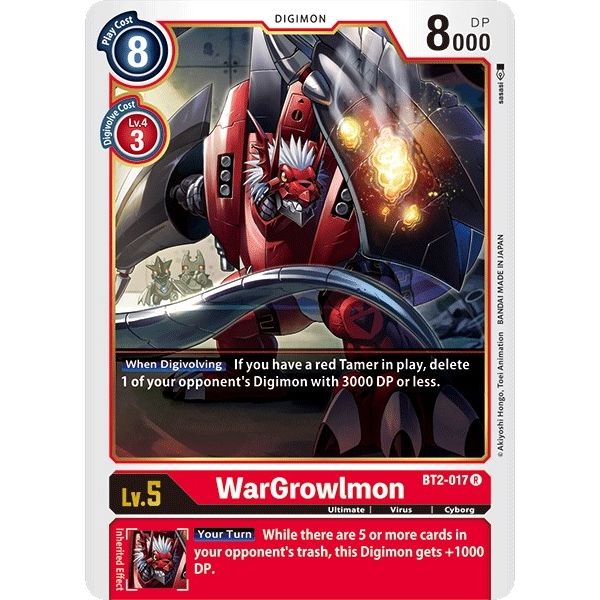 Image for WarGrowlmon (BT2-017 R) (BT01-03A) - Digimon Card Game