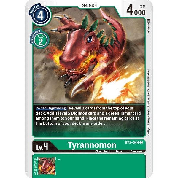 Image for Tyrannomon - BT2-044 (BT2-044 C) (BT01-03A) - Digimon Card Game