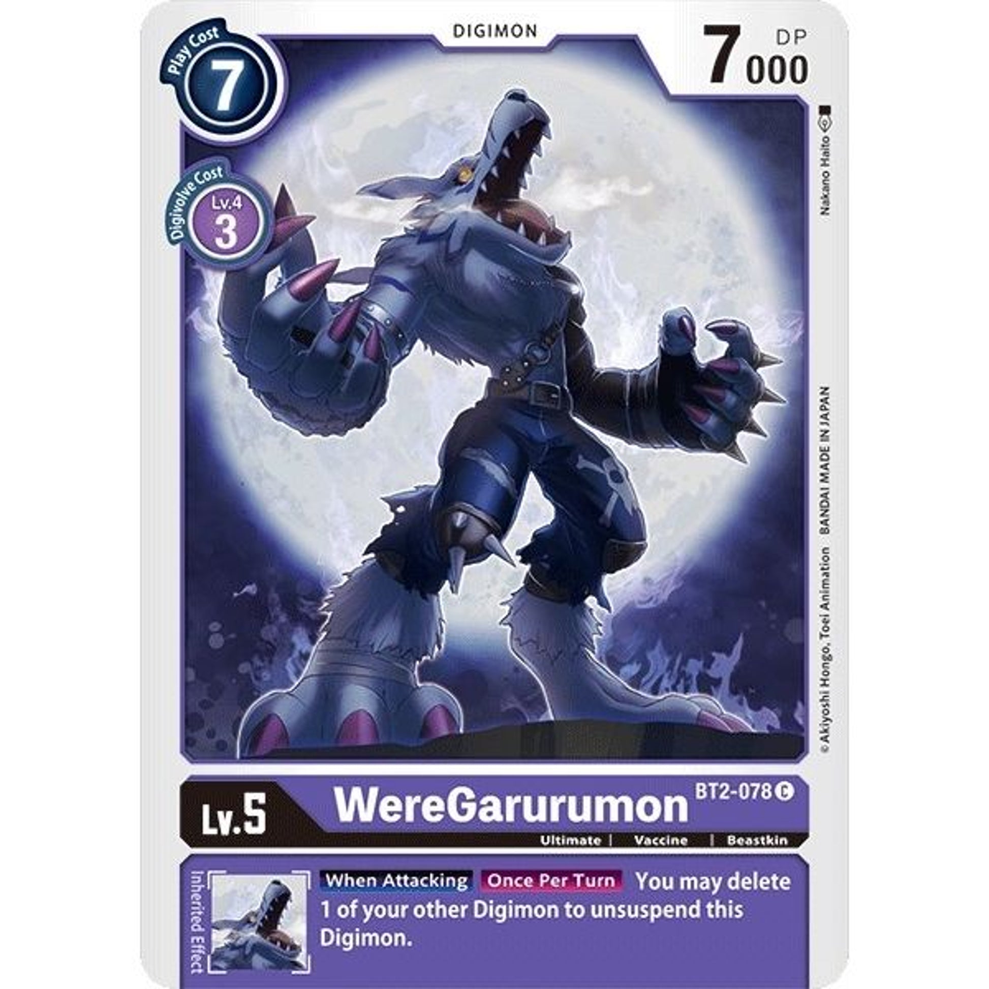Image for WereGarurumon - BT2-078 (BT2-078 C) (BT01-03A) - Digimon Card Game