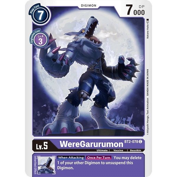 Image for WereGarurumon - BT2-078 (BT2-078 C) (BT01-03A) - Digimon Card Game