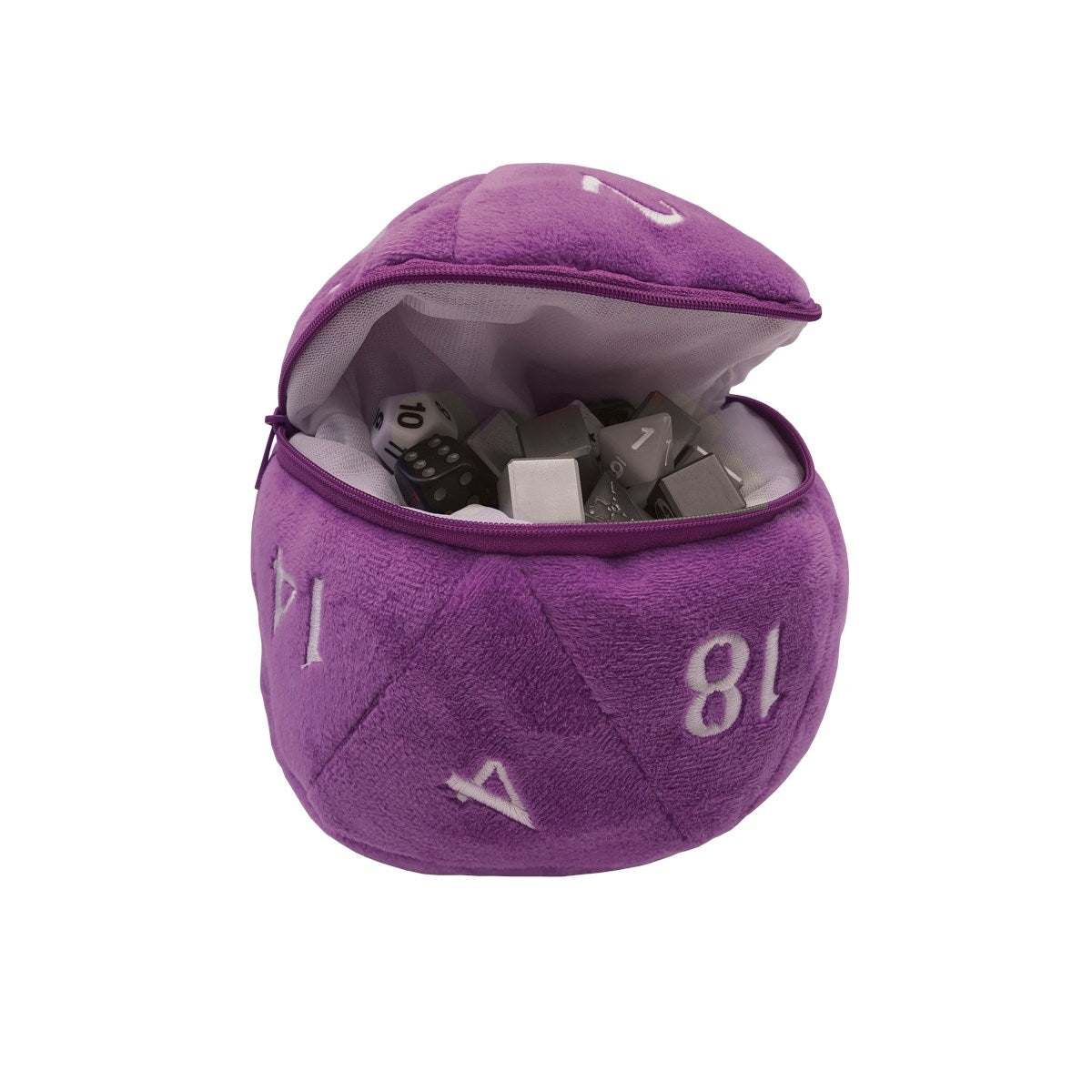 Image for D20 Die Plush Bag - Purple - Collectible Storage