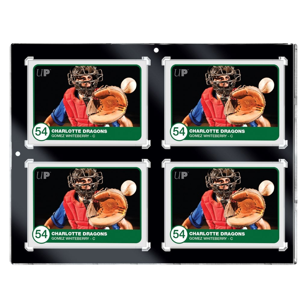 Image for 35PT 4-Card Black Border UV ONE-TOUCH Magnetic Holder - Collectible Storage