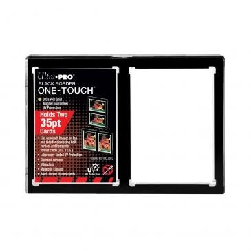 Image for 35PT 2-Card Black Border UV ONE-TOUCH Magnetic Holder - Collectible Storage