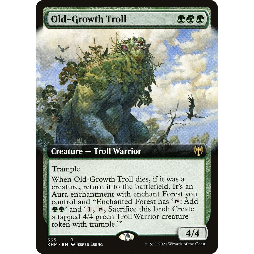 Image for Old-Growth Troll (Extended Art) (365) (KHM) - Magic: The Gathering