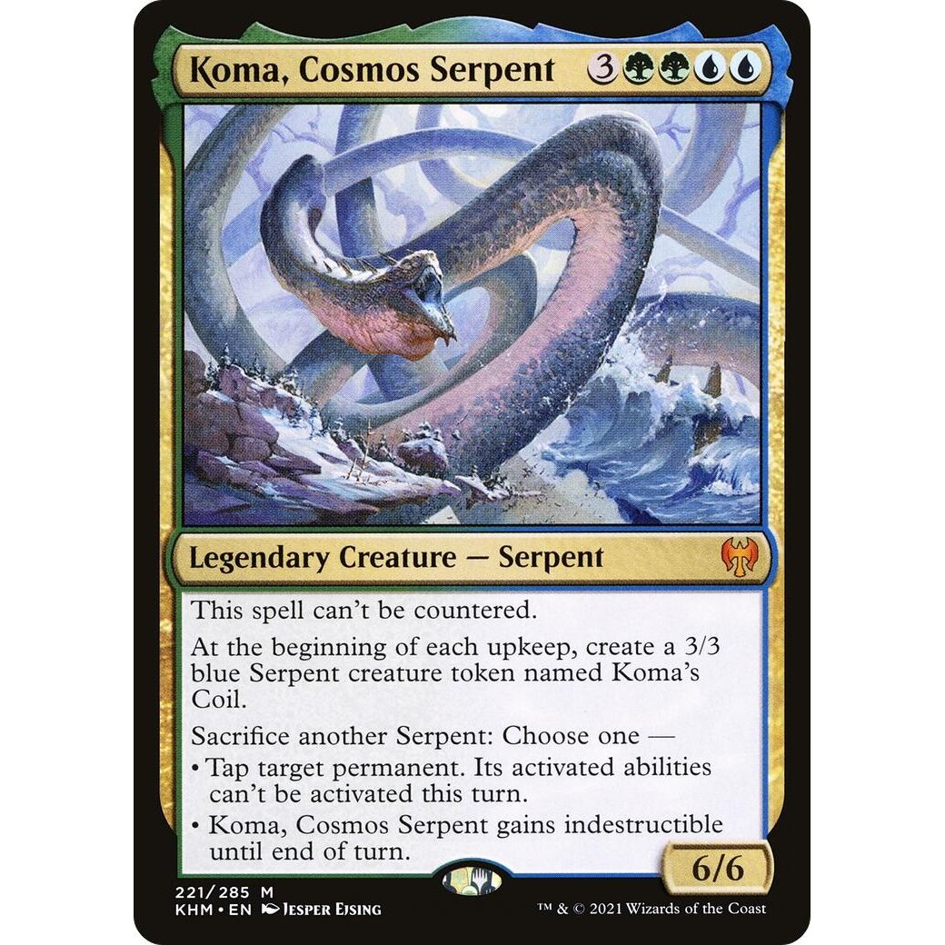 Image for Koma, Cosmos Serpent (221) (KHM) - Magic: The Gathering