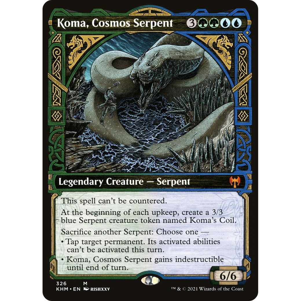 Image for Koma, Cosmos Serpent (Showcase) (326) (KHM) - Magic: The Gathering