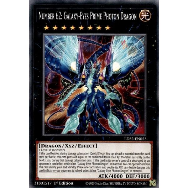 Image for Number 62: Galaxy-Eyes Prime Photon Dragon (LDS2-EN053) (LDS2) - YuGiOh
