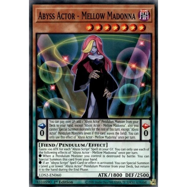 Image for Abyss Actor - Mellow Madonna (LDS2-EN060) (LDS2) - YuGiOh