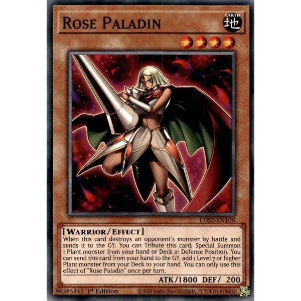 Image for Rose Paladin (LDS2-EN106) (LDS2) - YuGiOh