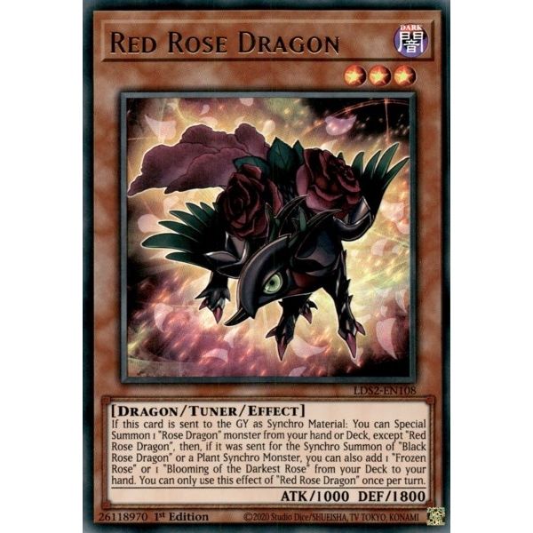 Image for Red Rose Dragon (LDS2-EN108) (LDS2) - YuGiOh