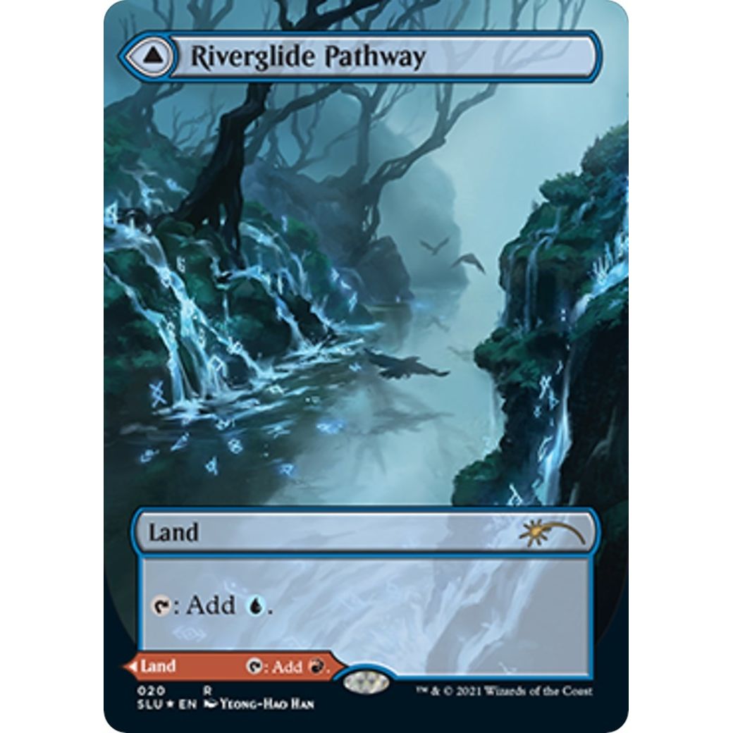 Image for Riverglide Pathway (Borderless) (20) (SLU) - Magic: The Gathering