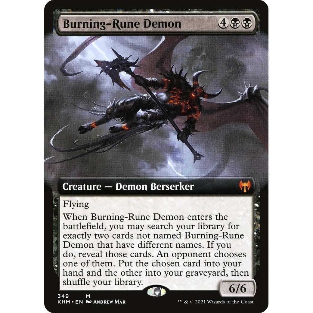 Image for Burning-Rune Demon (Extended Art) (349) (KHM) - Magic: The Gathering