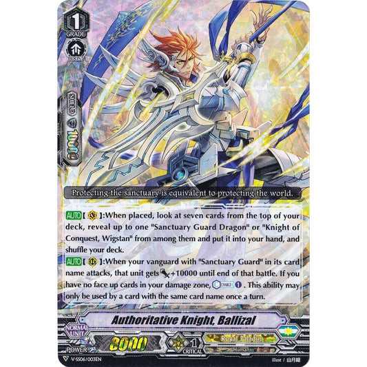 Image for Authoritative Knight, Ballizal (RRR Foil) (V-SS06/003EN) (V-SS06) - Cardfight Vanguard