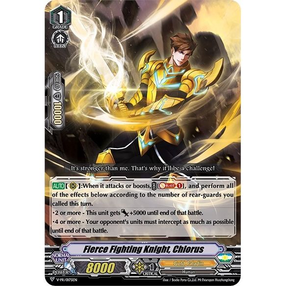 Image for Fierce Fighting Knight, Chlorus (V-PR/0175EN) (VPR) - Cardfight Vanguard
