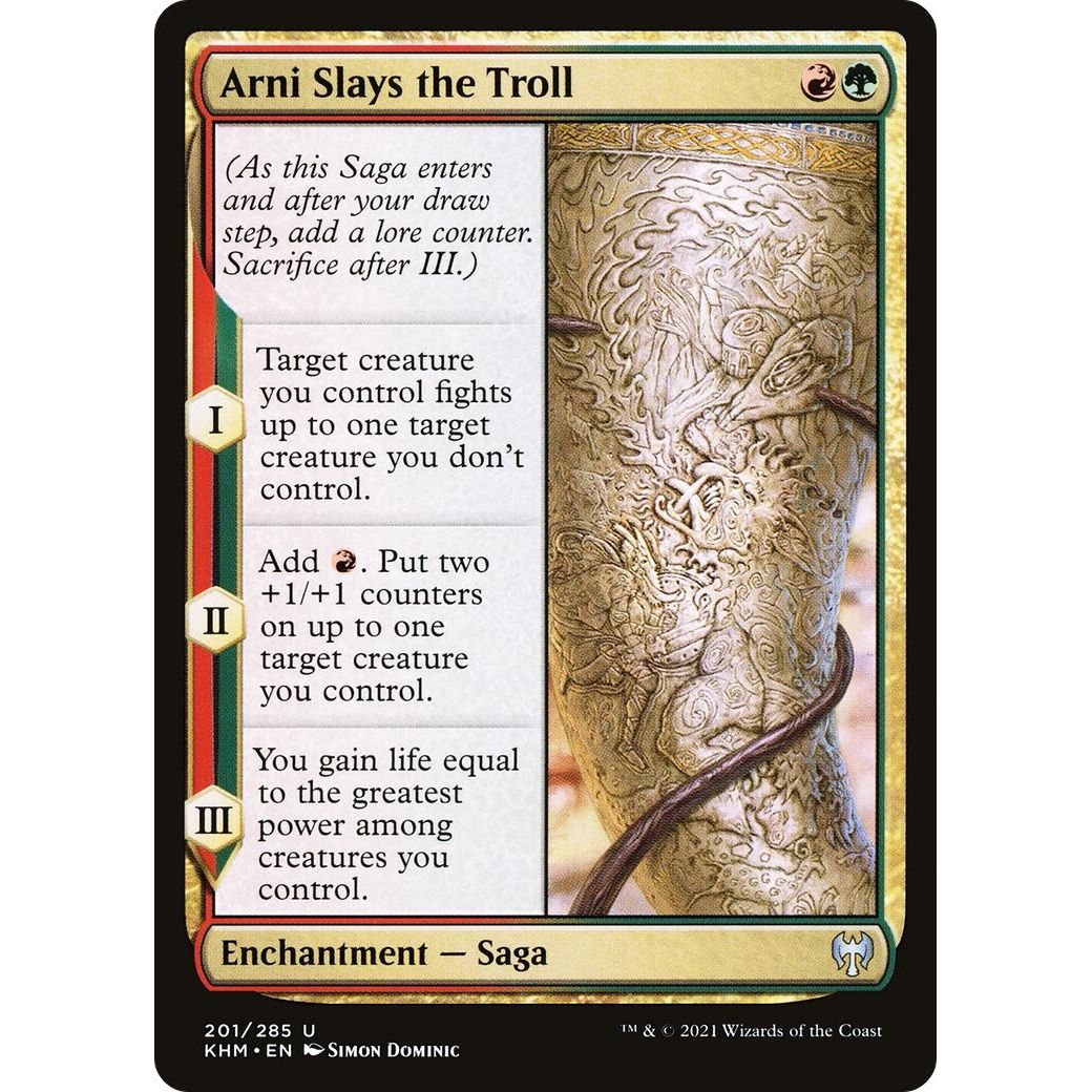 Image for Arni Slays the Troll (201) (KHM) - Magic: The Gathering