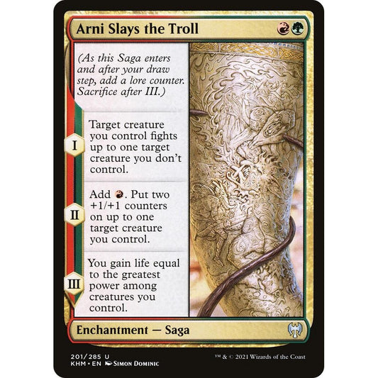 Image for Arni Slays the Troll (201) (KHM) - Magic: The Gathering