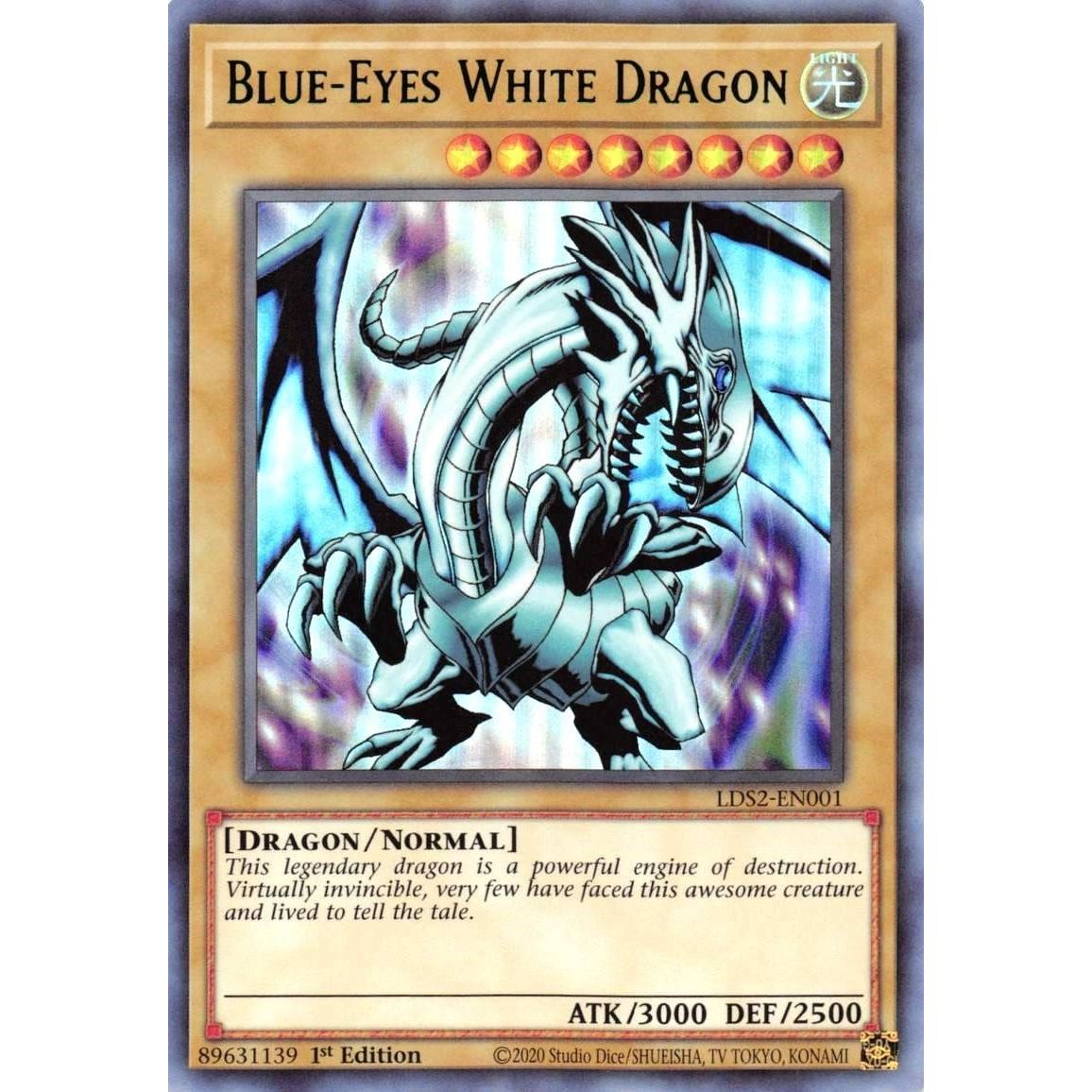 Image for Blue-Eyes White Dragon (Green) (LDS2-EN001) (LDS2) - YuGiOh