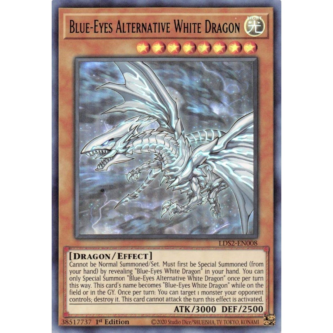 Image for Blue-Eyes Alternative White Dragon (Green) (LDS2-EN008) (LDS2) - YuGiOh