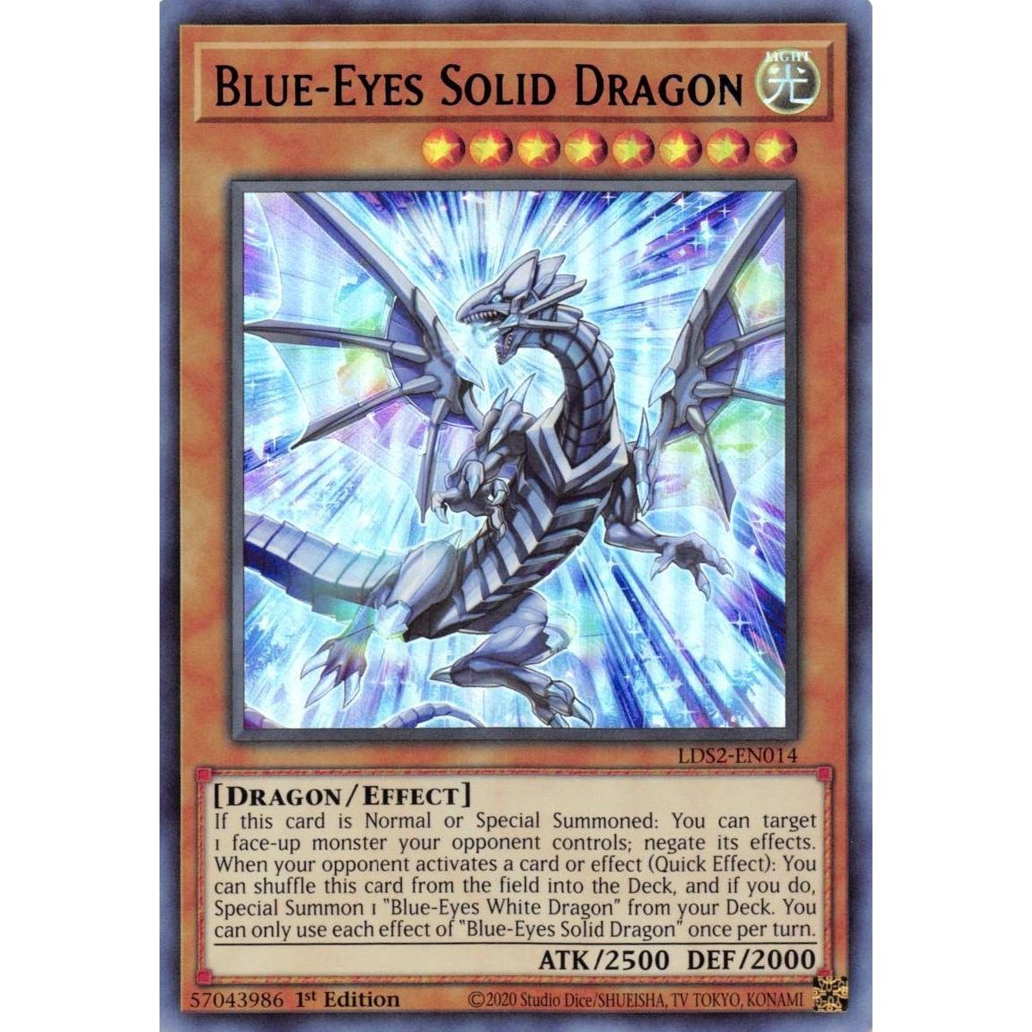 Image for Blue-Eyes Solid Dragon (Blue) (LDS2-EN014) (LDS2) - YuGiOh