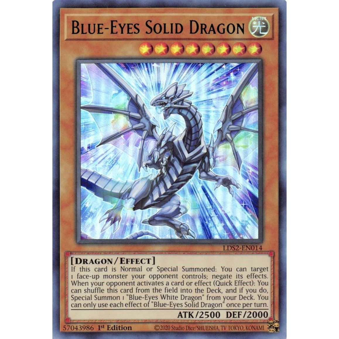 Image for Blue-Eyes Solid Dragon (Green) (LDS2-EN014) (LDS2) - YuGiOh