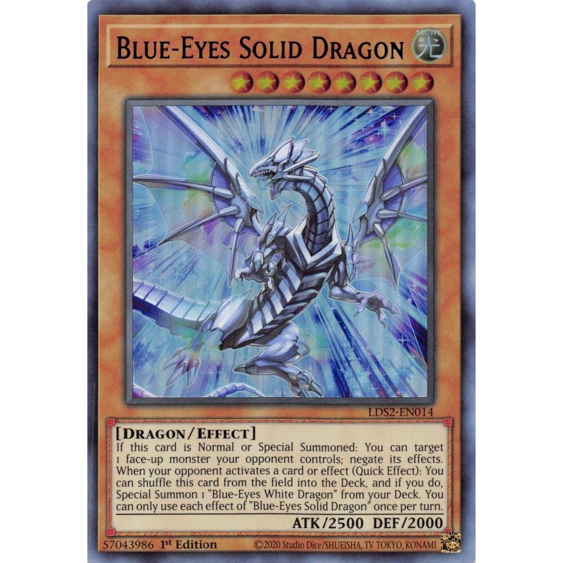 Image for Blue-Eyes Solid Dragon (Purple) (LDS2-EN014) (LDS2) - YuGiOh