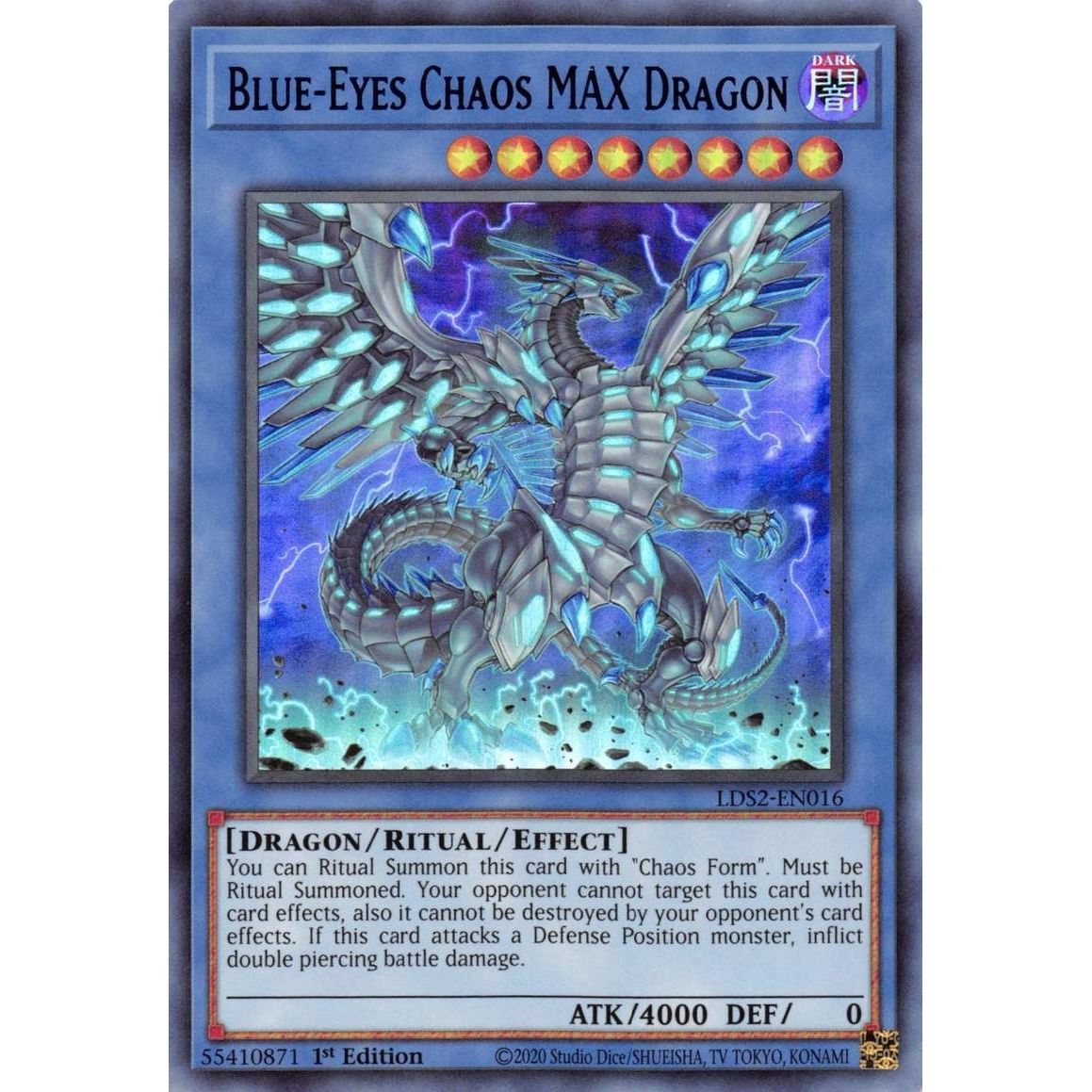 Image for Blue-Eyes Chaos MAX Dragon (Blue) (LDS2-EN016) (LDS2) - YuGiOh