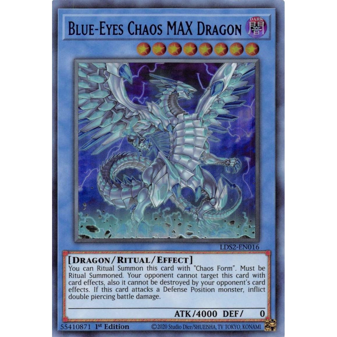 Image for Blue-Eyes Chaos MAX Dragon (Purple) (LDS2-EN016) (LDS2) - YuGiOh
