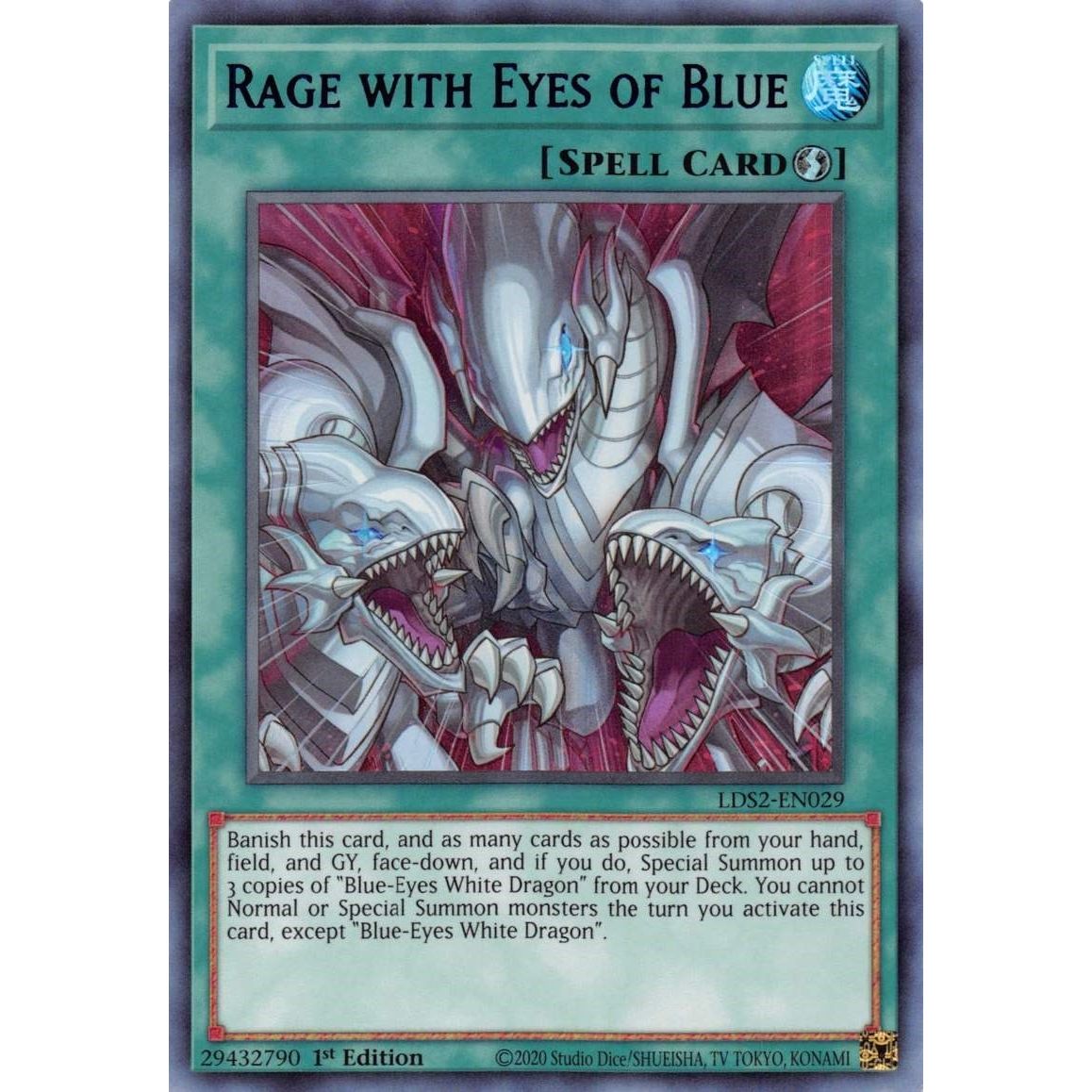 Image for Rage with Eyes of Blue (Blue) (LDS2-EN029) (LDS2) - YuGiOh