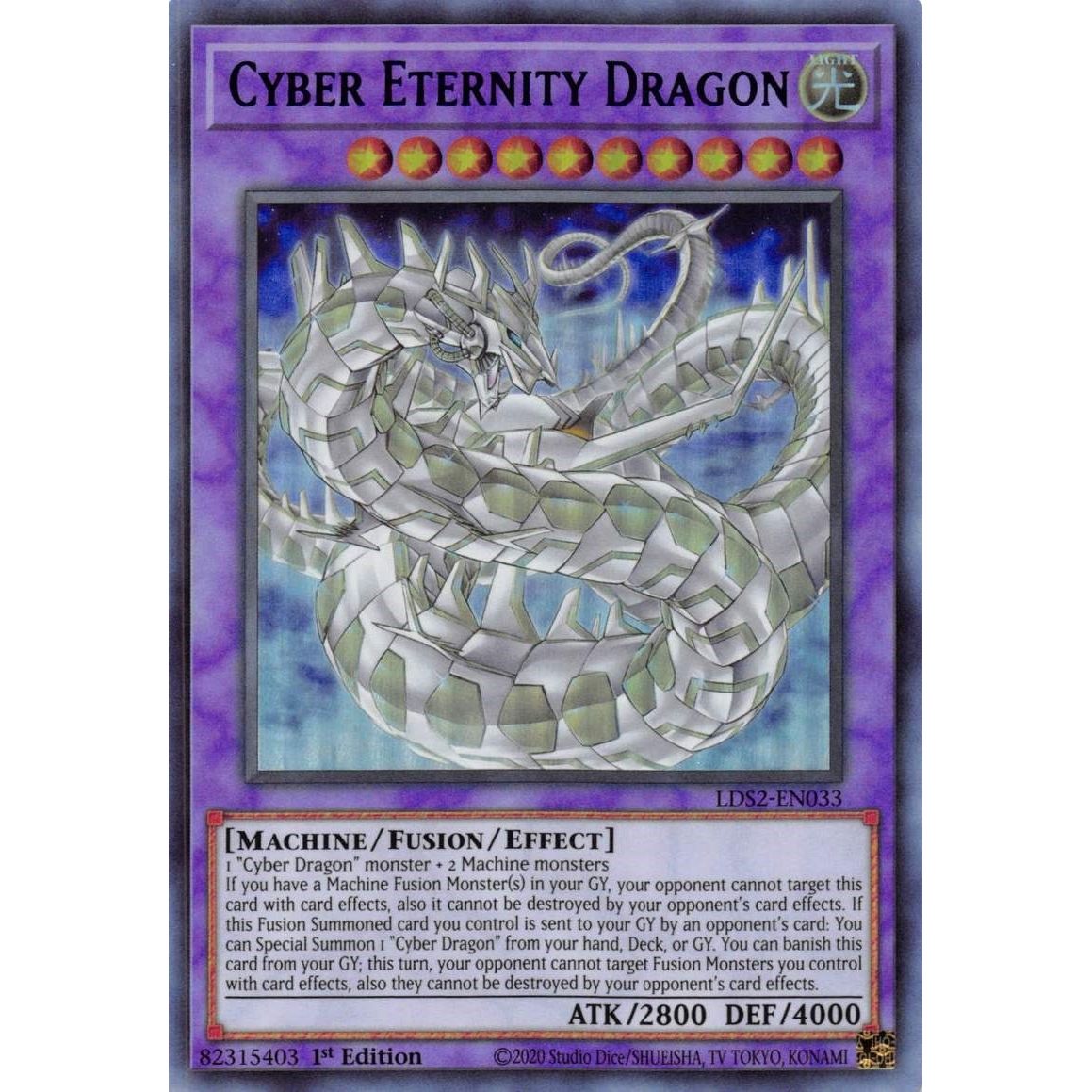 Image for Cyber Eternity Dragon (Blue) (LDS2-EN033) (LDS2) - YuGiOh