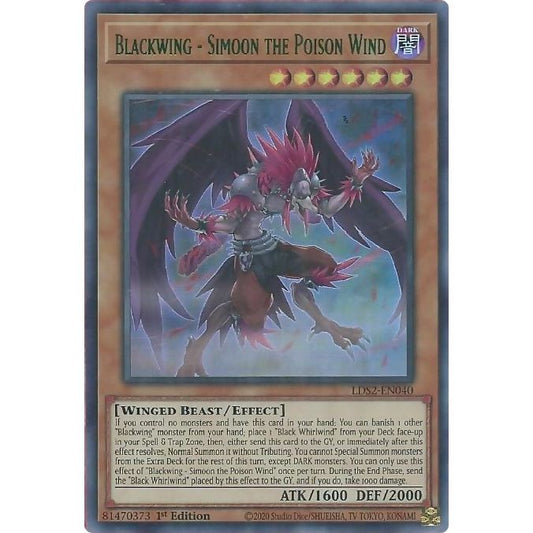 Image for Blackwing - Simoon the Poison Wind (Green) (LDS2-EN040) (LDS2) - YuGiOh